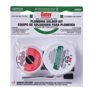 Oatey Safe-Flo 8 oz Lead-Free Plumbing Solder Kit Silver Bearing 50/50 50683 2 pc