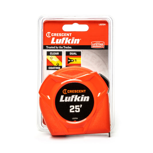 Crescent Lufkin 25 ft. L X 1 in. W Hi-Viz Power Return Tape Measure 1 pk