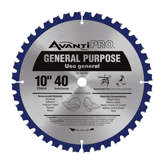 Avanti Pro 10 in. D General Purpose TiCo Hi-Density Carbide Circular Saw Blade