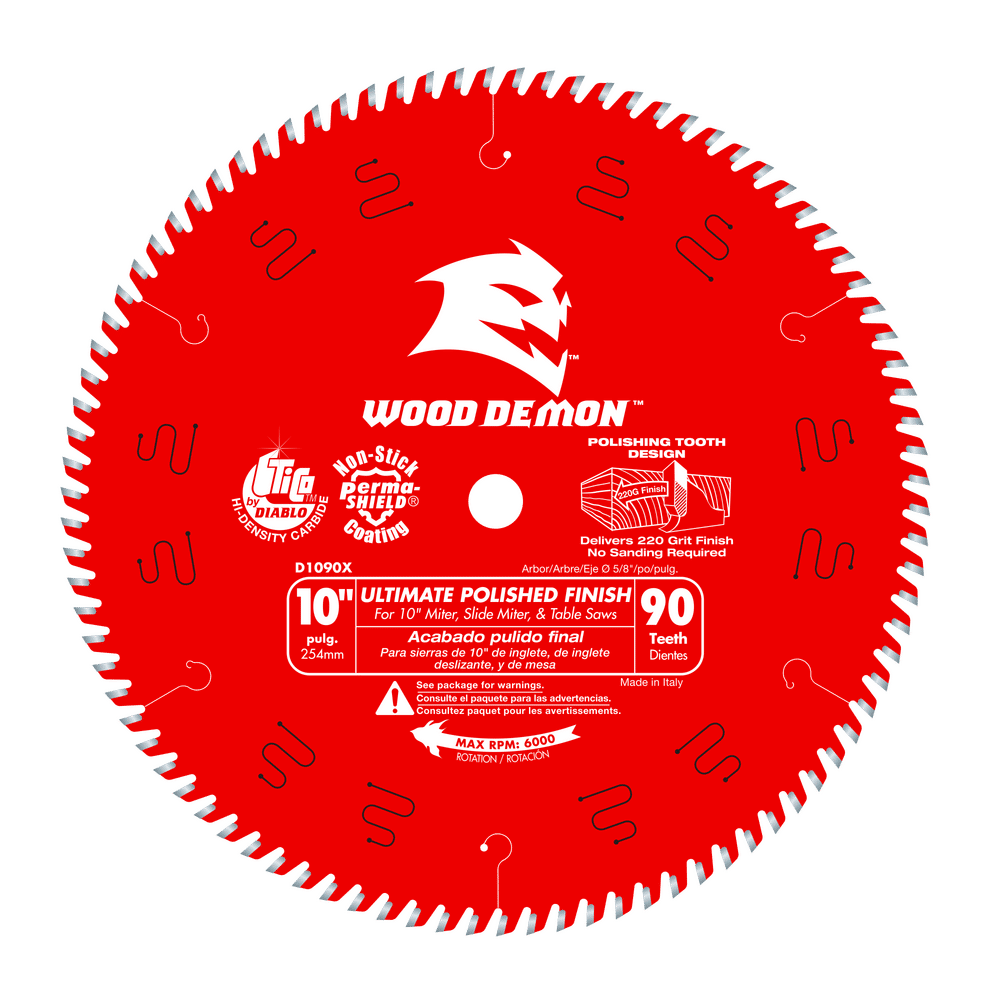 Diablo 10 in. D X 5/8 in. TiCo Hi-Density Carbide Circular Saw Blade 90 teeth 1 pk
