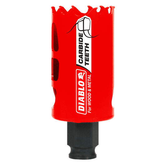 Diablo Snap-Lock Plus 1-1/2 in. Carbide Tipped 2-3/8 in. L X 3/8 in. D Hole Saw