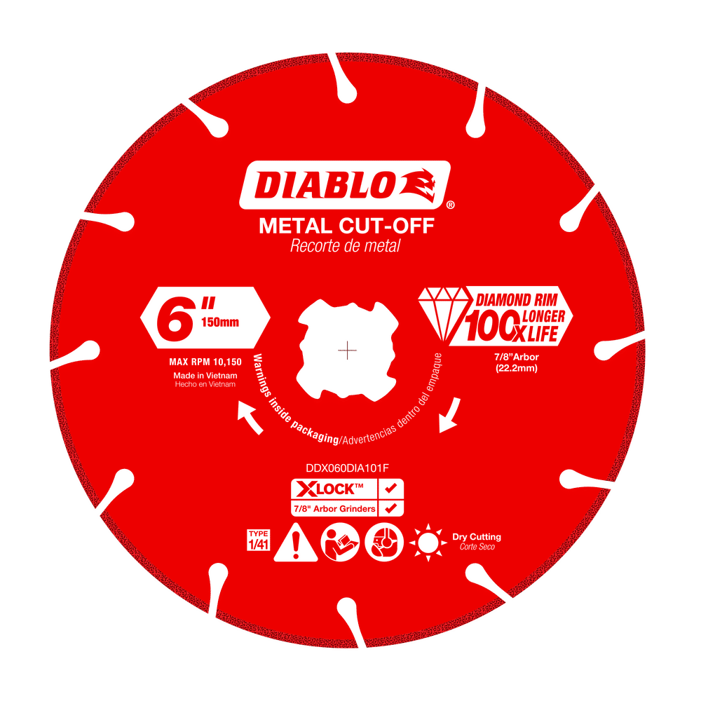 Diablo X-Lock 6 in. D X 7/8 in. X 0.047 in. thick Diamond Cut-Off Blade 1 pc