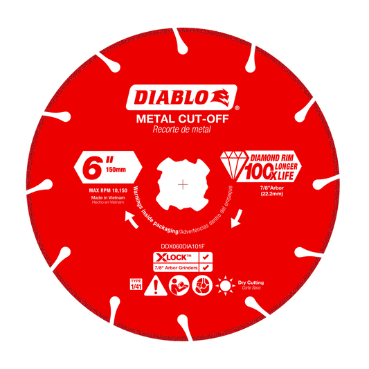 Diablo X-Lock 6 in. D X 7/8 in. X 0.047 in. thick Diamond Cut-Off Blade 1 pc