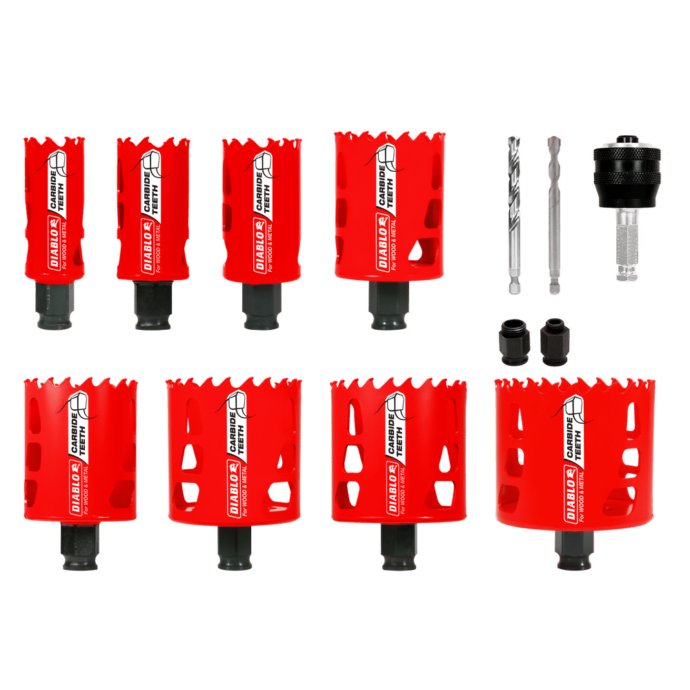 Diablo Carbide Tipped Plumbers Hole Saw Set Arbor Included