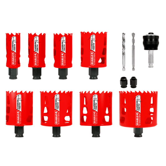 Diablo Carbide Tipped Plumbers Hole Saw Set Arbor Included