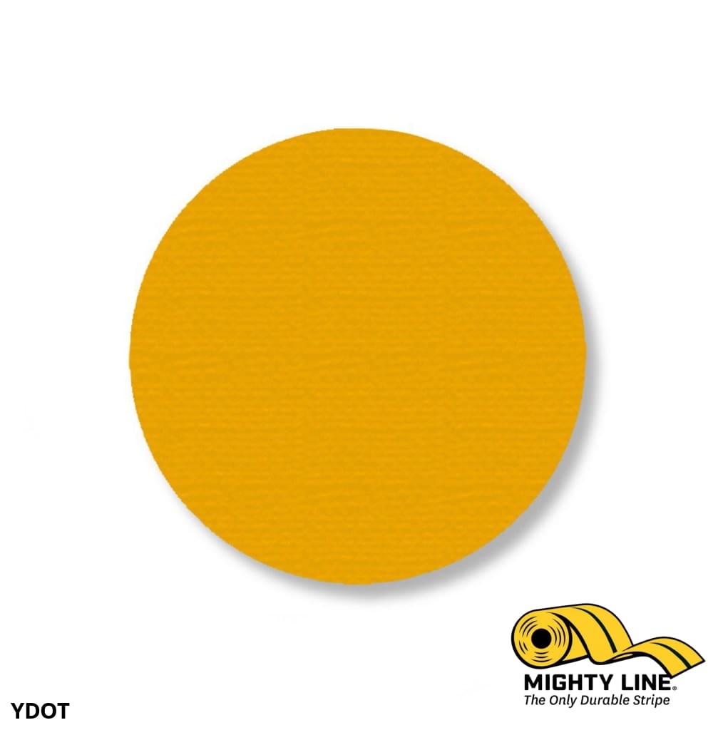 3.5” Yellow Solid Floor Tape Dot – Pack of 100