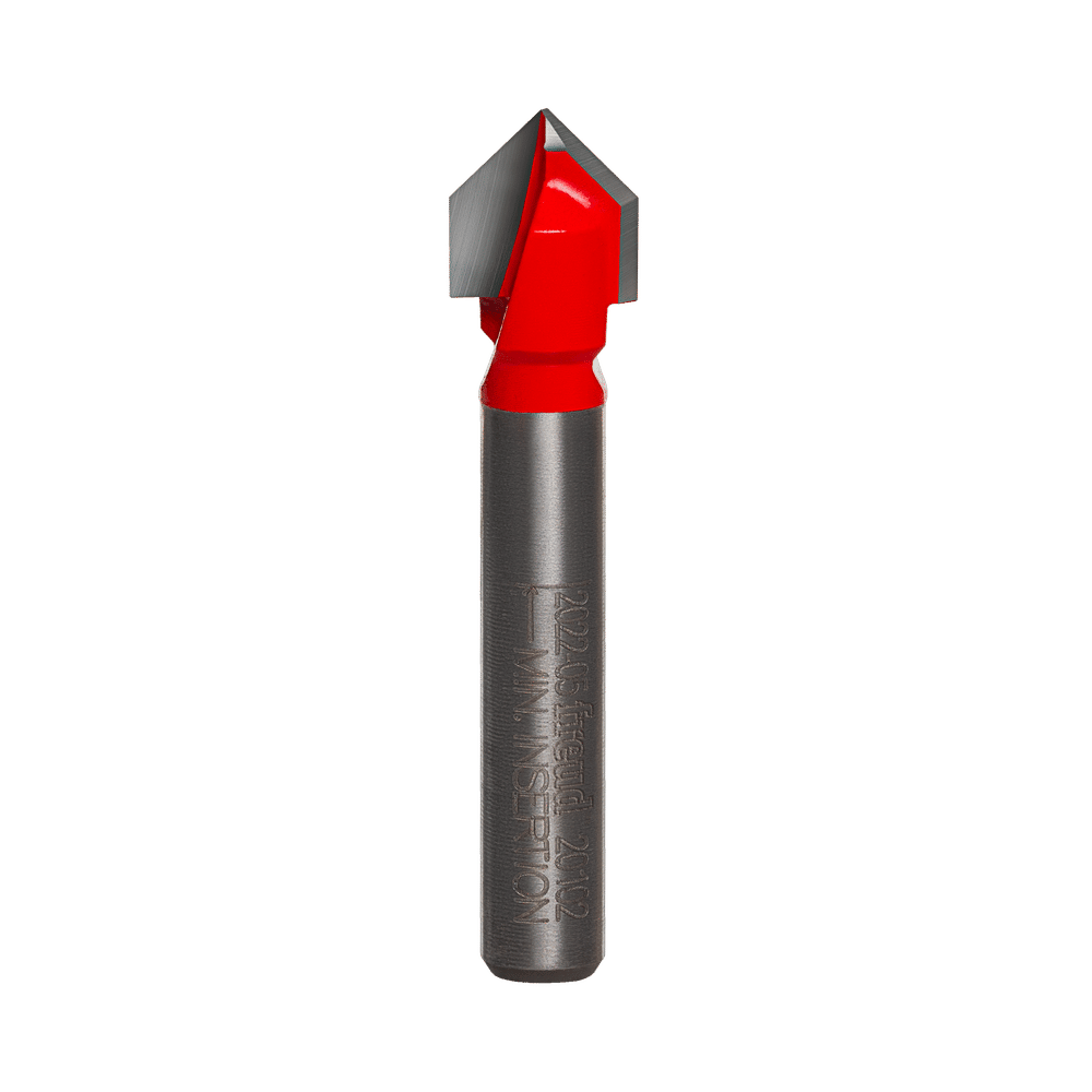 Freud 3/8 in. D X 1-3/4 in. L Carbide V Grooving Router Bit