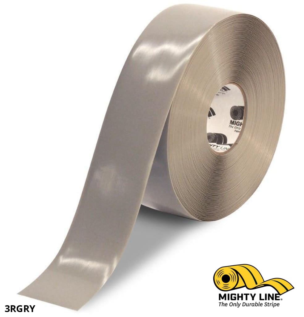 3" GRAY Solid Color Tape - 100'  Roll - Safety Floor Tape