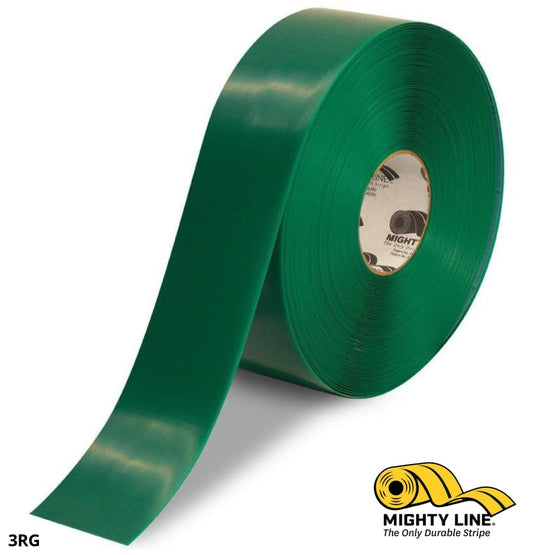 3" GREEN Solid Color Tape - 100'  Roll - Safety Floor Tape