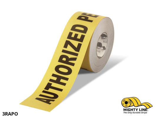 3" Wide Authorized Personnel Only Floor Tape - 100'  Roll
