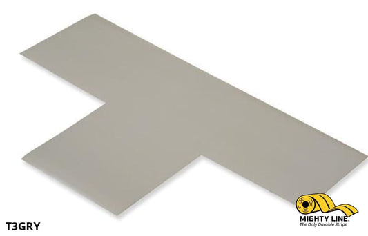 3" Wide Solid GRAY T - Pack of 100 - Floor Tape & Floor Marking