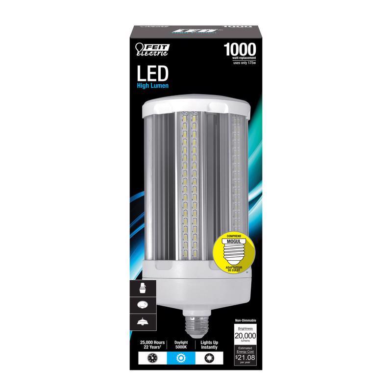 Feit Cylinder E26 (Medium) LED Bulb Natural Light 1000 Watt Equivalence 1 pk