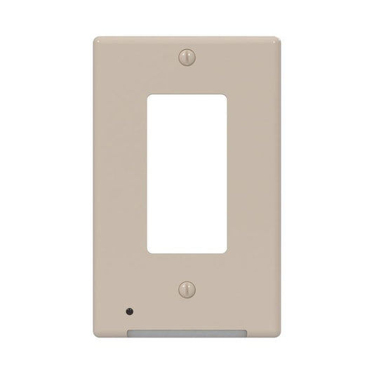 Westek LumiCover Almond 1 gang Plastic Decorator Nightlight Wall Plate 1 pk