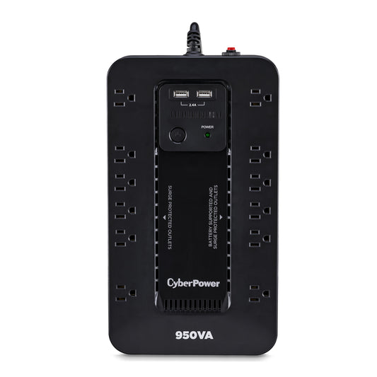 CyberPower 5 ft. L 12 outlets Battery Backup/Surge Protector Black 890 J