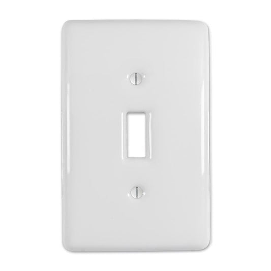 Amerelle Metro White 1 gang Stamped Steel Toggle Wall Plate 1 pk