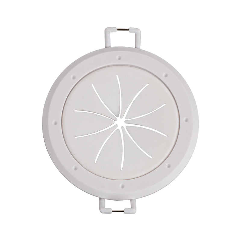 Monster Just Hook It Up White 1 gang Plastic Spring Lock Cable Pass Wall Plate 2 pk