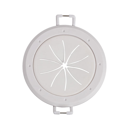 Monster Just Hook It Up White 1 gang Plastic Spring Lock Cable Pass Wall Plate 2 pk