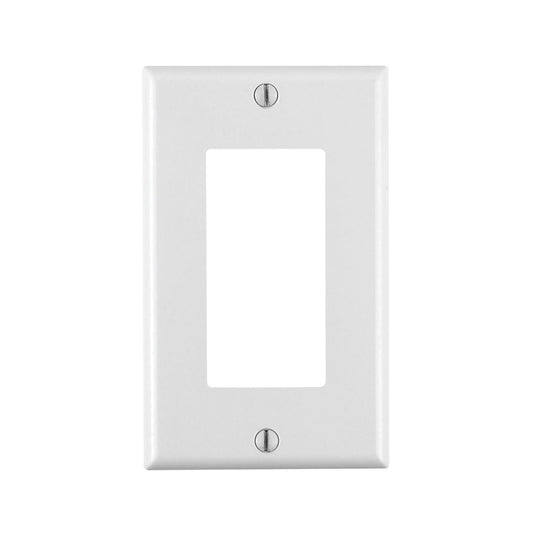 Leviton White 1 gang Thermoset Plastic Wall Plate 1 pk