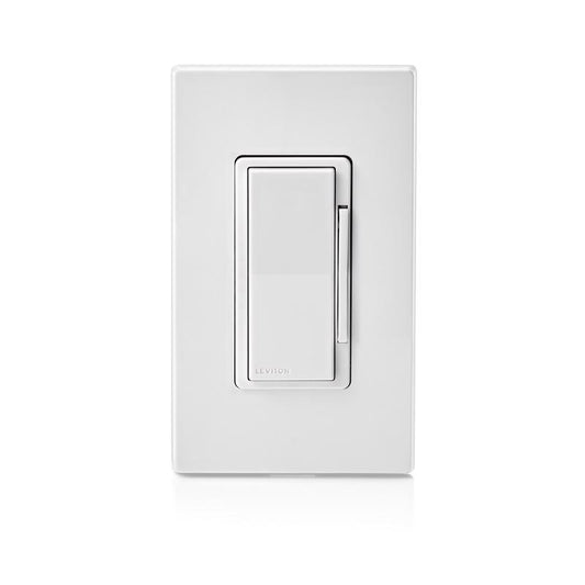 Leviton Decora White 600 W Toggle Smart-Enabled Dimmer Switch 1 pk