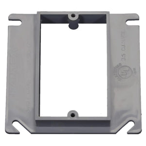 Cantex EZ Box Rectangle PVC 1 gang 4 in. H X 4 in. W Mud Ring EZ04ES 1 pc