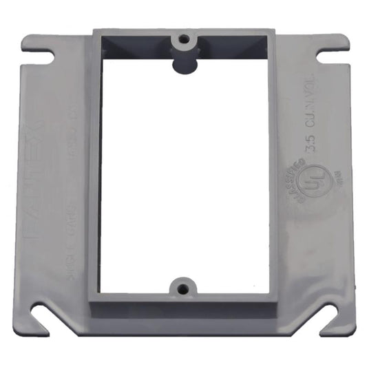 Cantex EZ Box Rectangle PVC 1 gang 4 in. H X 4 in. W Mud Ring