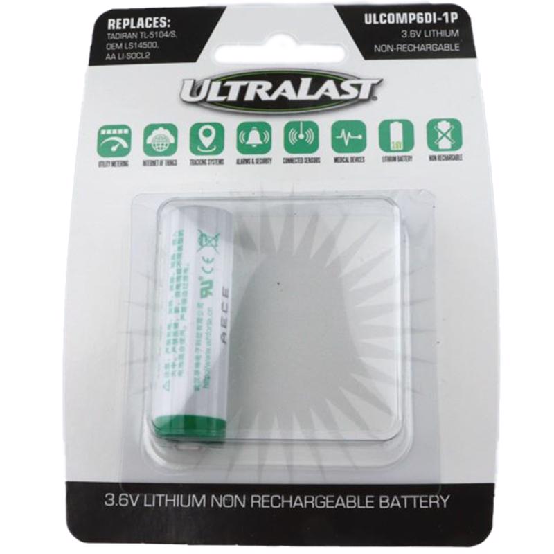 UltraLast Lithium AA 3.6 V 2.6 mAh Security and Electronic Battery 1 pk