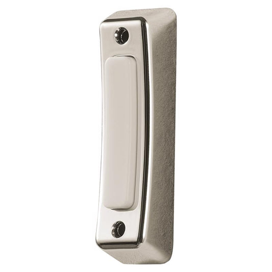 Heath Zenith Heath Zenith Satin Nickel Silver Metal Wired Pushbutton Doorbell