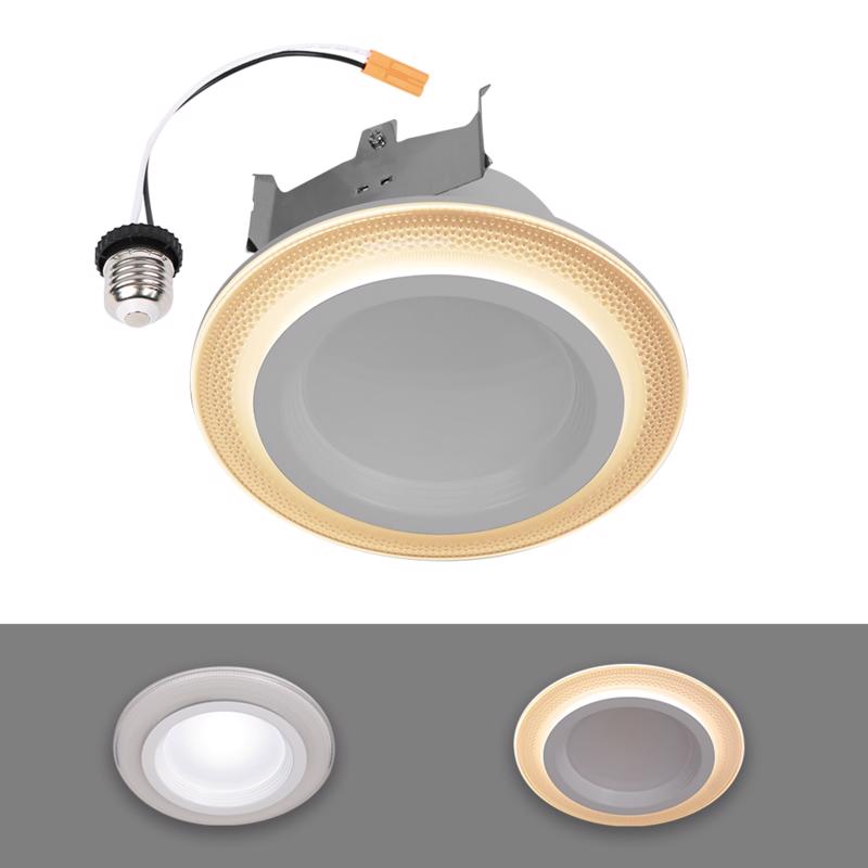 Halo Warm White 4 in. W LED Recessed Downlight with Nightlight Trim 9.5 W