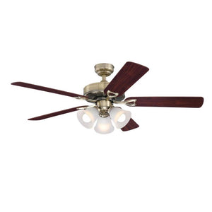 Westinghouse 52 in. Antique Brass Brown LED Indoor Ceiling Fan 7312100