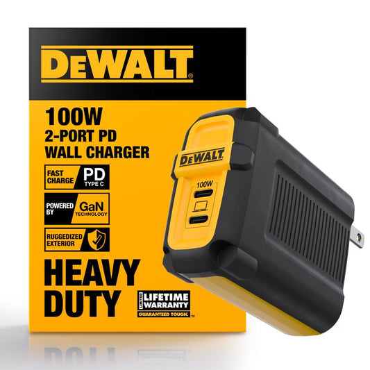 DeWalt 2 Port USB C Wall Charger 1 pk