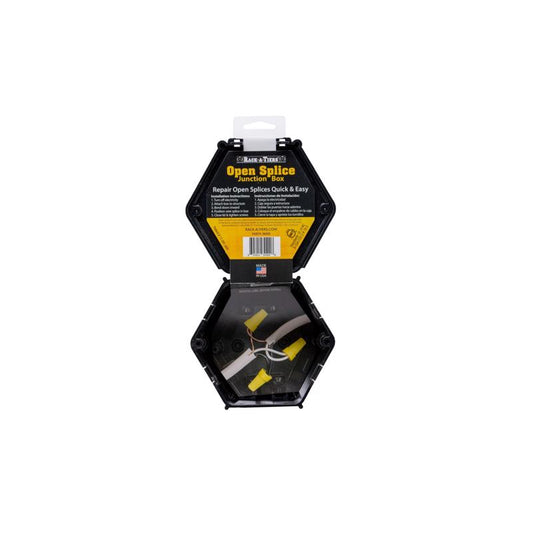 Rack-A-Tiers Open Splice Old Work 25.8 cu in Octagon Plastic 4 gang Junction Box Black