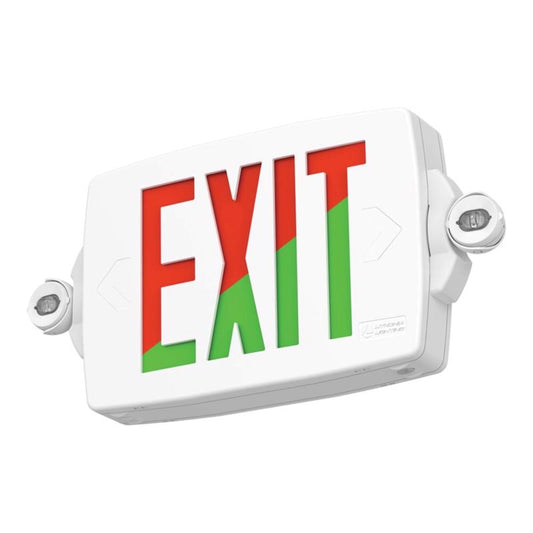 Lithonia Lighting LHQM Switch Hardwired LED White Exit Sign and Emergency Light