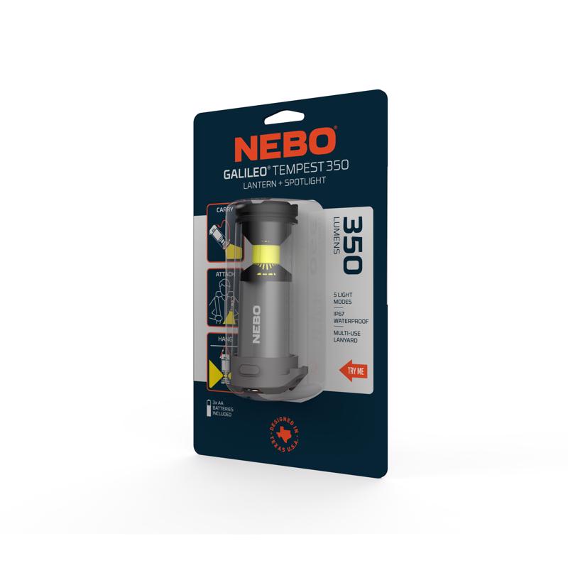 NEBO 350 lm Gray Lantern