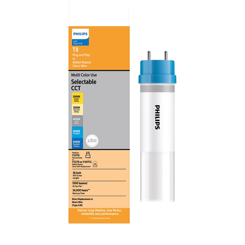 Philips LED Multi-CCT 36 in. G13 T8 Linear 25 Watt Equivalence 1 pk