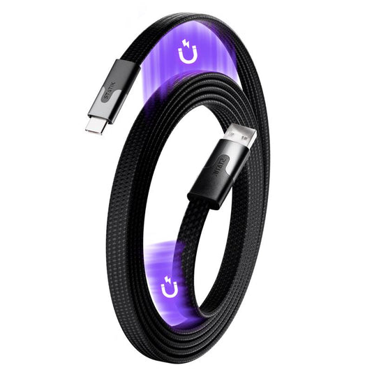 Statik MagStack Slim USB-A to USB-C Cable 6.6 ft. Black