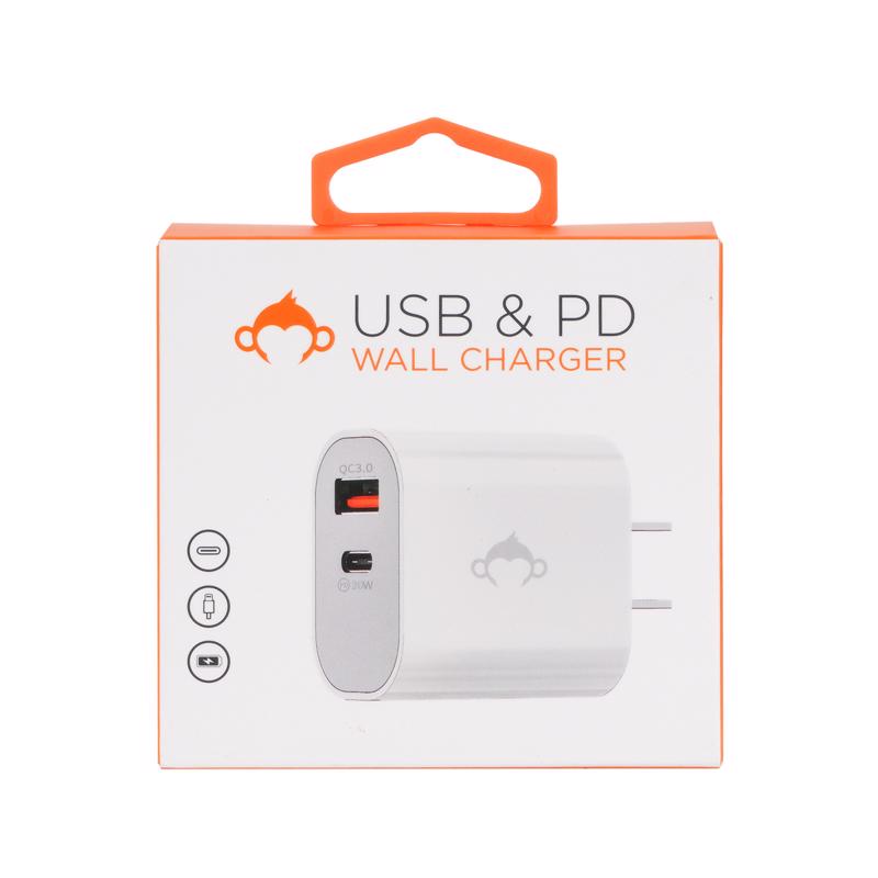 MonkeyZ 2 Port USB A/C Wall Charger
