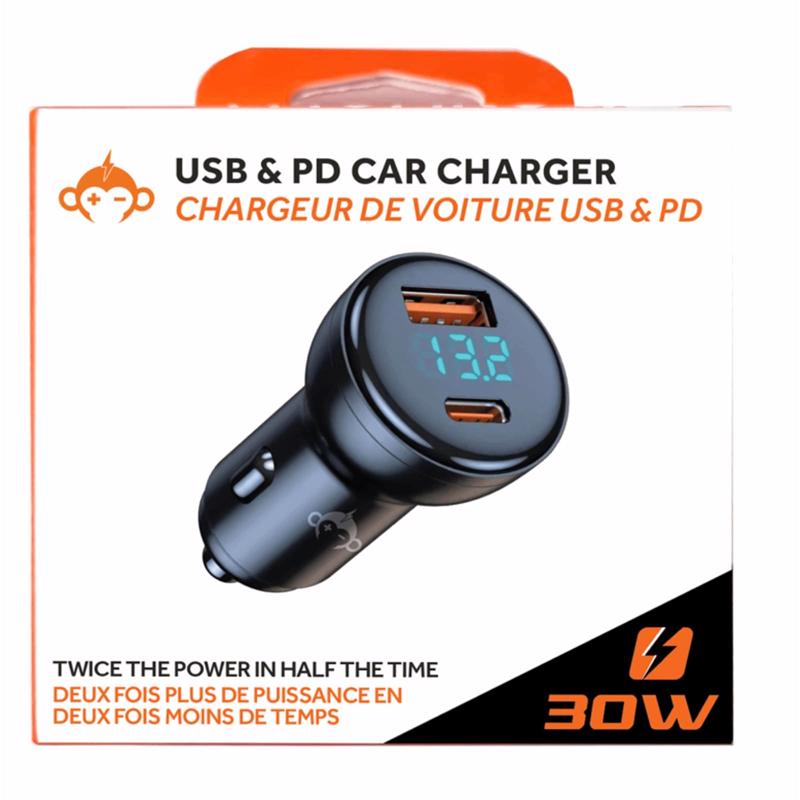 MonkeyZ 2 Port USB A/C Car Charger