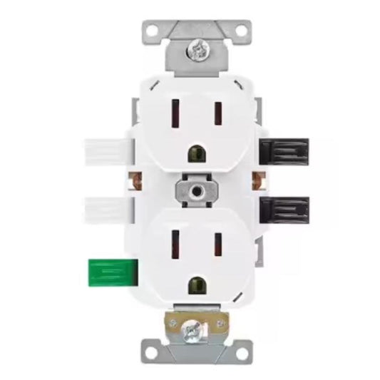 Leviton Lever Edge 20 amps 125 V White Outlet 10 pk