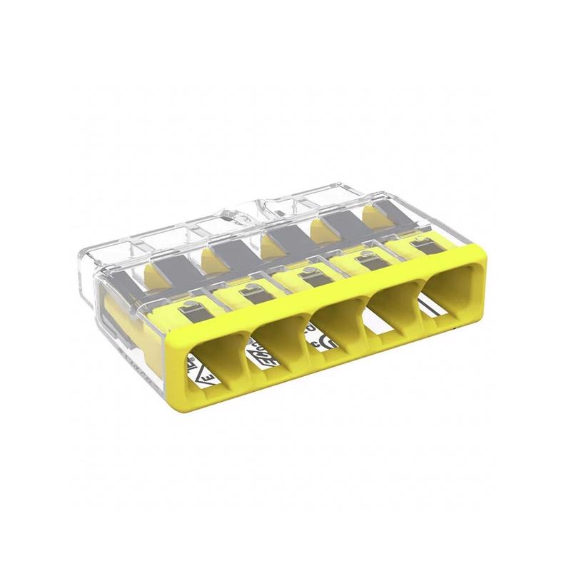 Wago 5 Port Push-In Wire Connector 10 pk