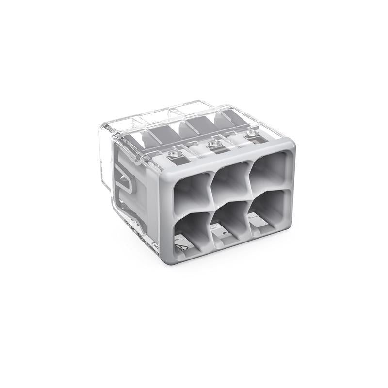 Wago 6 Port Push-In Wire Connector 5 pk