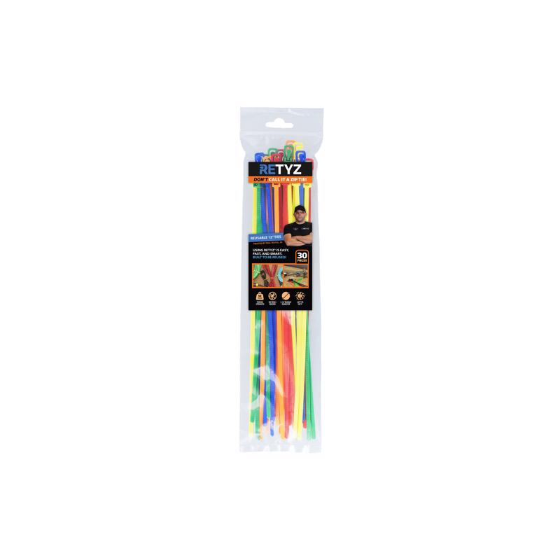 RETYZ 12 in. L Assorted Cable Tie 30 pk