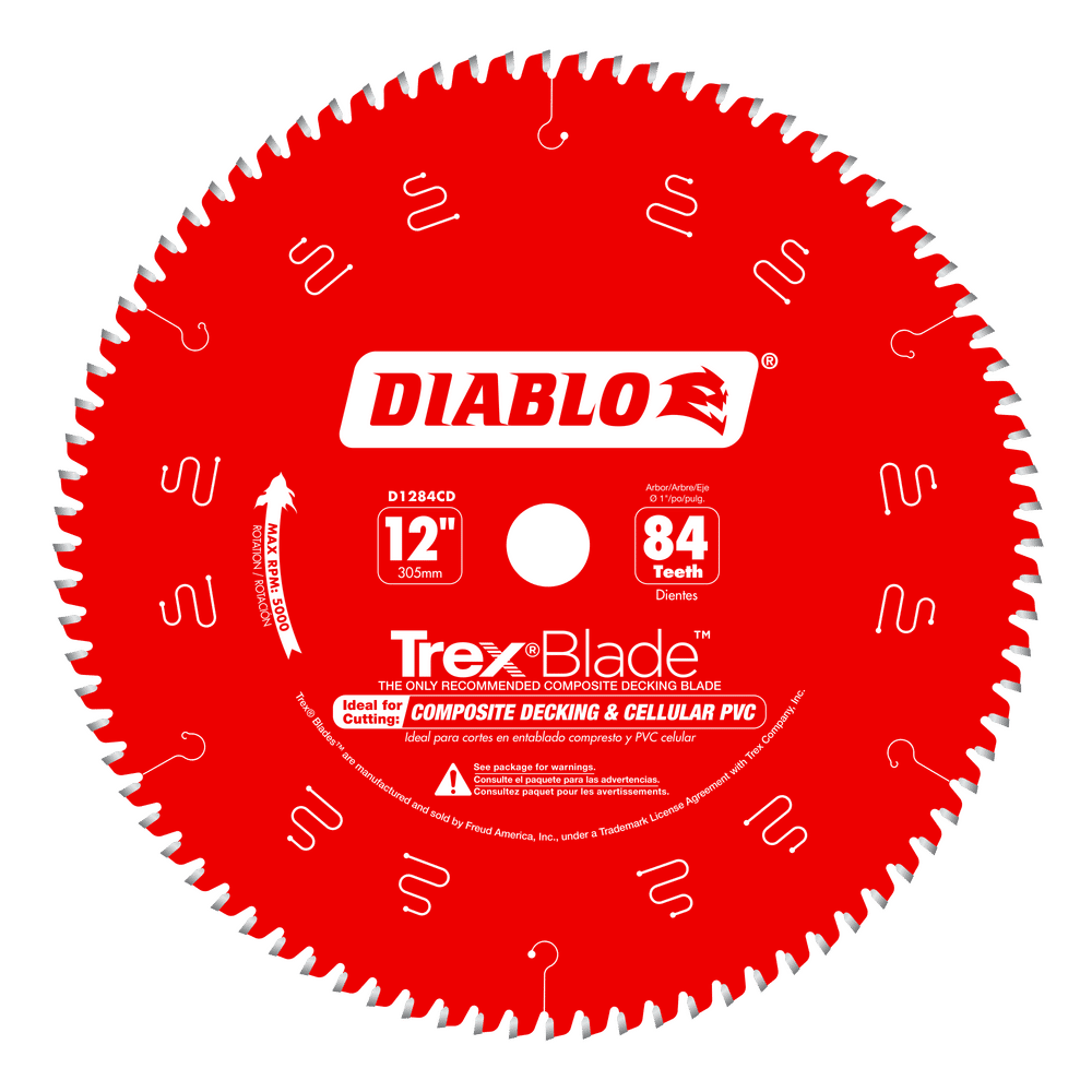 Diablo TrexBlade 12 in. D X 1 in. TiCo Hi-Density Carbide Circular Saw Blade 84 teeth 1 pk