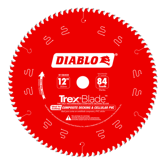 Diablo TrexBlade 12 in. D X 1 in. TiCo Hi-Density Carbide Circular Saw Blade 84 teeth 1 pk