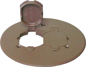 Cantex Round PVC 2 gang 5-1/2 in. W Duplex Floor Box Cover 5133678U 1 pc