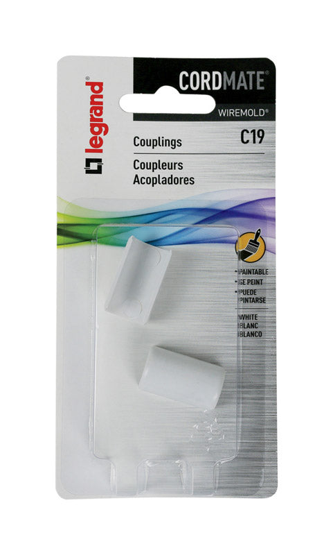Legrand Cordmate 1 in. L Coupling Cord Cover