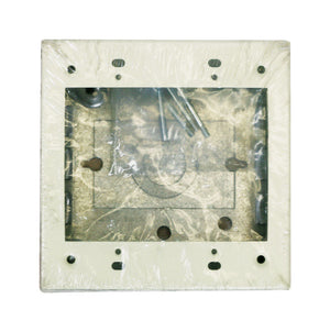 Legrand Square Steel 2 gang Electrical Box Ivory V5747-2