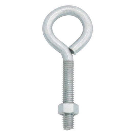 Hampton 3/8 in. X 4 in. L Zinc-Plated Steel Eyebolt with Nut Nut Included