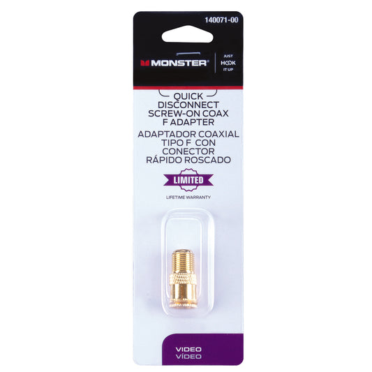 Monster Just Hook It Up Push-On F Quick Disconnect Adapter 1 pk