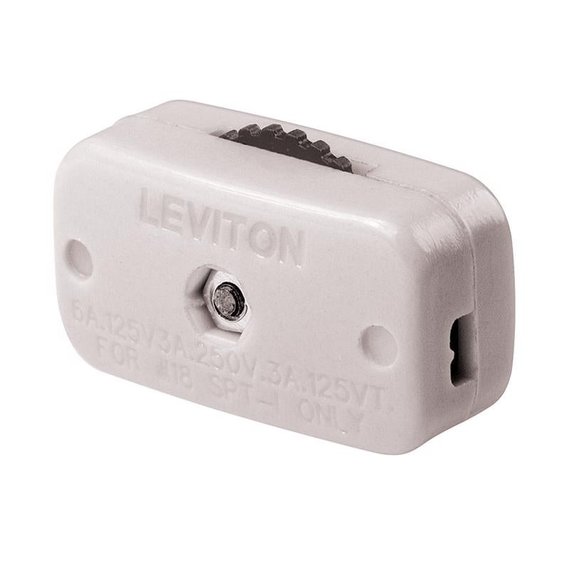 Leviton 6 amps Single Pole Feed Through Switch White 1 pk