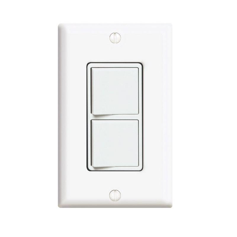 Leviton Decora 15 amps Single Pole Rocker Grounding Switch White 1 pk